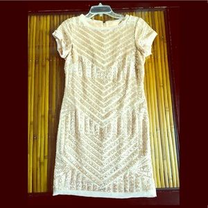 Gold Geometric Sequin Vince Camuto Dress